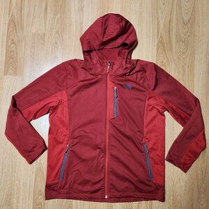 2017 The North Face full zip tech hoodie men sz XL maroon grey